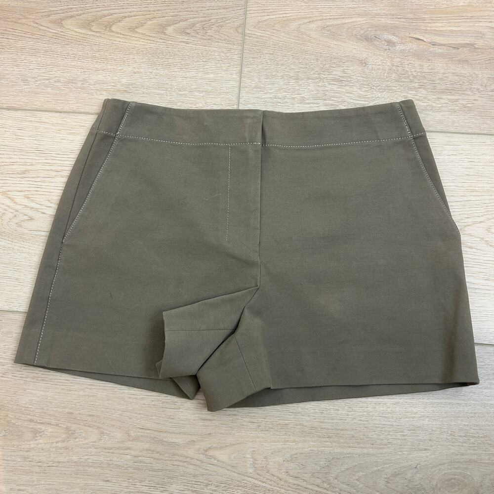 Theory Mini Stretch B. Double Stretch Shorts Khaki brown Size 4
NWOT